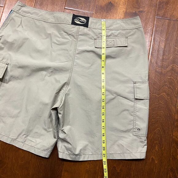 Old Navy Vintage Y2K Nylon Cargo Board Surf Trunks Shorts Khakis Men's Size XXL - Picture 9 of 9